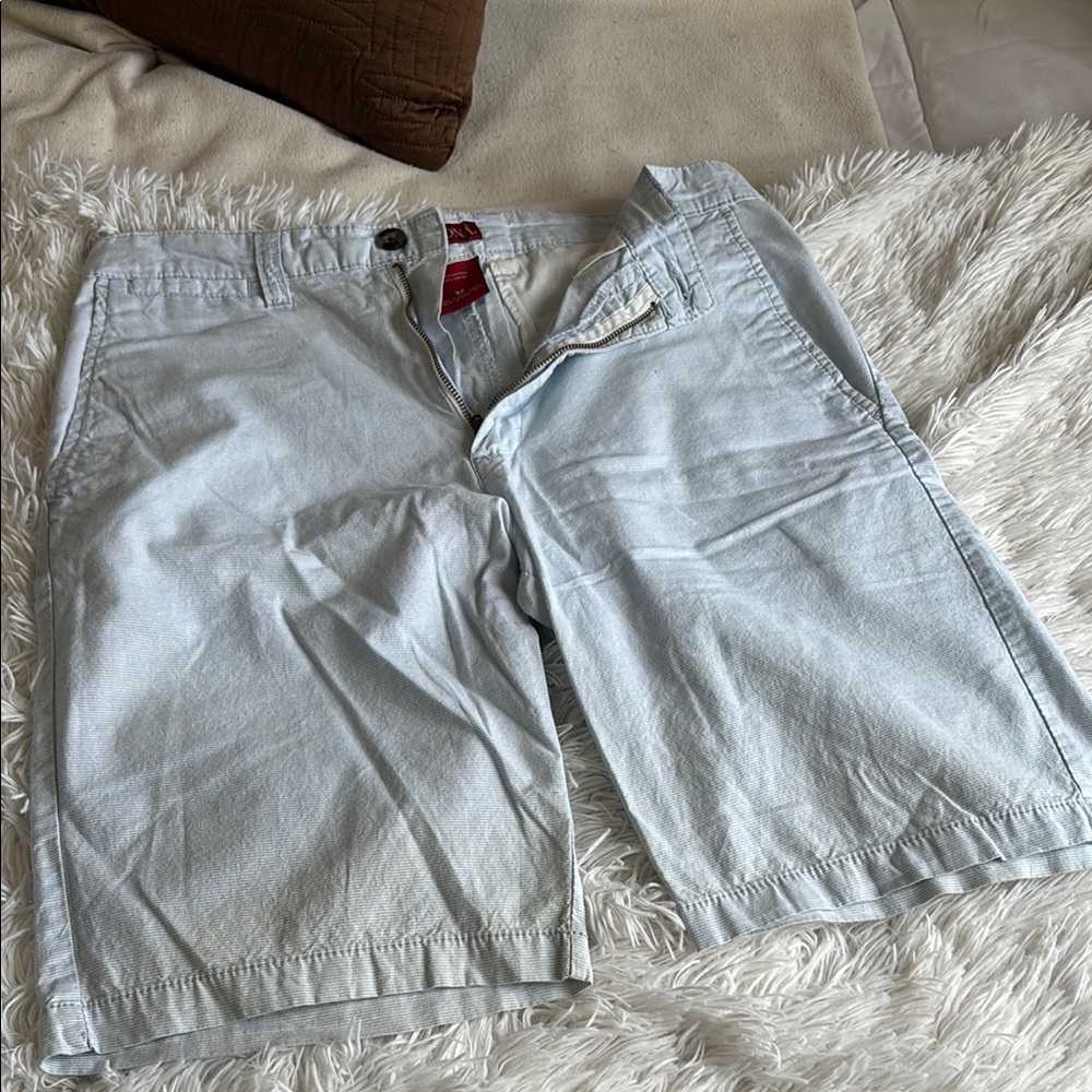 Merona blue pinstripe Flat Front Shorts Casual Style
